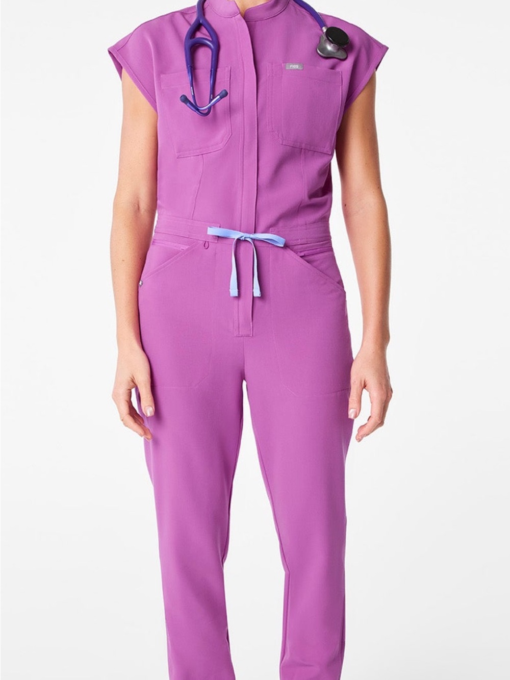 ISO! Figs Rafaela Scrub Jumpsuit in Ultraberry XS